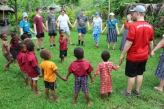 Playing with village kids