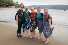 Girls on the beach of Vanuatu