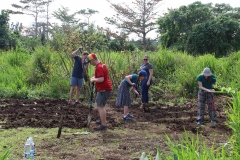 Digging a garden