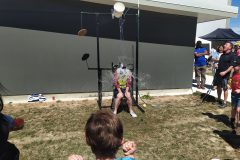 Mr Rose gets "Dunked", much to the enjoyment of Mr Mitchell (Right)