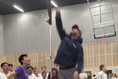 Mr Jayasuriya testing his vertical leap.