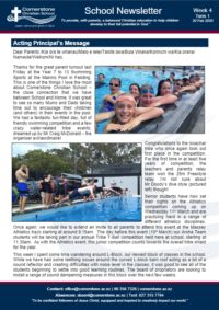 Newsletter Term 1 Week 4