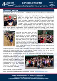 Newsletter Term 1 Week 7