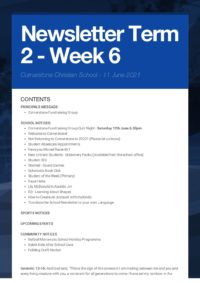 Newsletter Term 2 Week 6