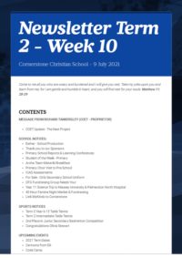 Newsletter Term 2 Week 10