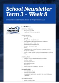 Newsletter Term 3 Week 8