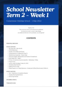 Newsletter Term 2 Week 1