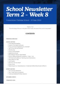Newsletter Term 2 Week 8