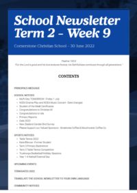 Newsletter Term 2 Week 9