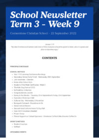 Newsletter Term 3 Week 9