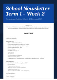 Newsletter Term 1 Week 2