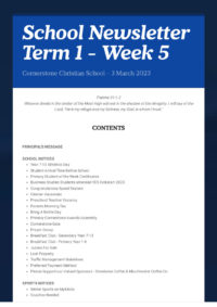 Newsletter Term1 Week 5