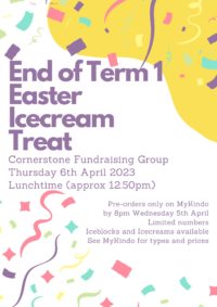 End of Term 1 Easter Ice Cream Treat