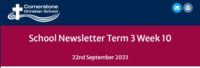 School Newsletter – Term 3 Week 10